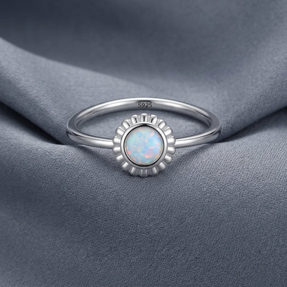 Opal Sunflower Ring