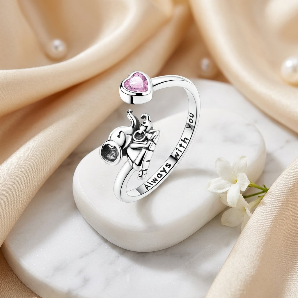 Pink Sapphire “Always With You” Open Ring