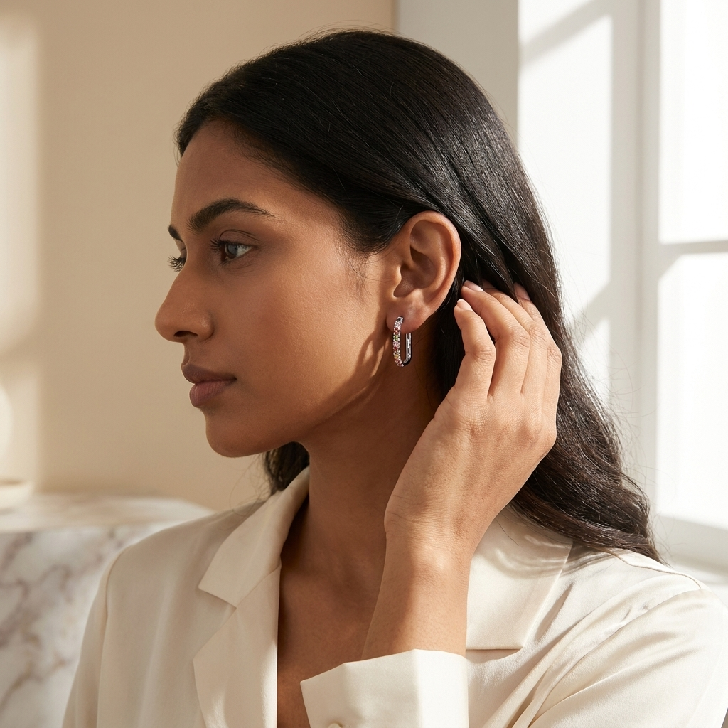 Natural Tourmaline Gemstone Earrings