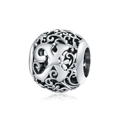 925 Sterling Silver Vintage Alphabet Beads – Letter Charms for Bracelets