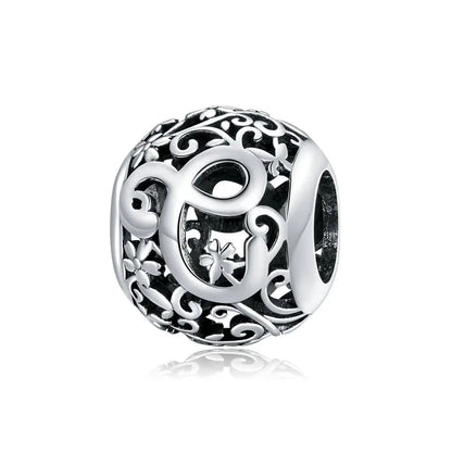 925 Sterling Silver Vintage Alphabet Beads – Letter Charms for Bracelets