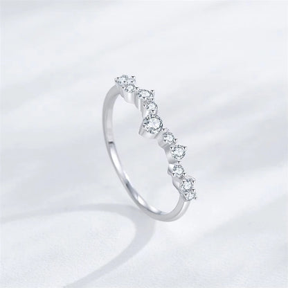 S925 Sterling Silver Wave Wishbone Ring – V-Shaped Stackable Band for Women | Minimalist Wedding Jewelry