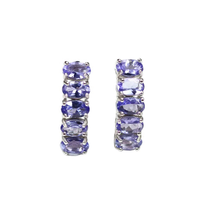 Pair of tanzanite earrings 