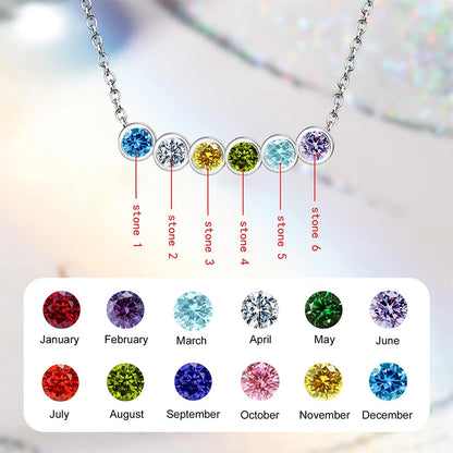 Personalized Gemstone Birthstone Necklace