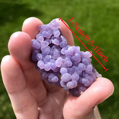 Natural Purple Grape Agate Raw Stone Crystal Decor Meditation Home Office