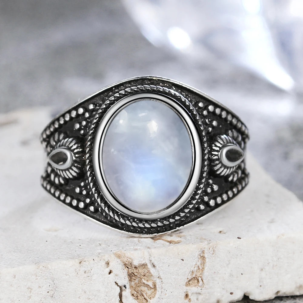 Natural Moonstone Vintage Ring