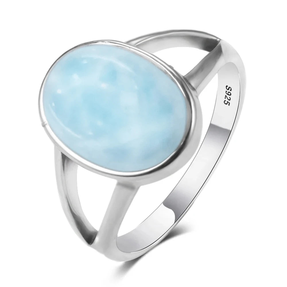 Natural Larimar Vintage Ring