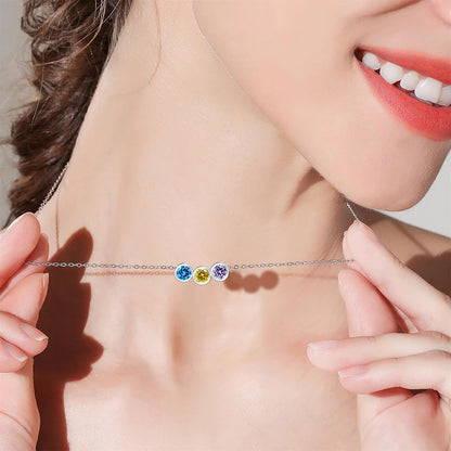 Personalized Gemstone Birthstone Necklace