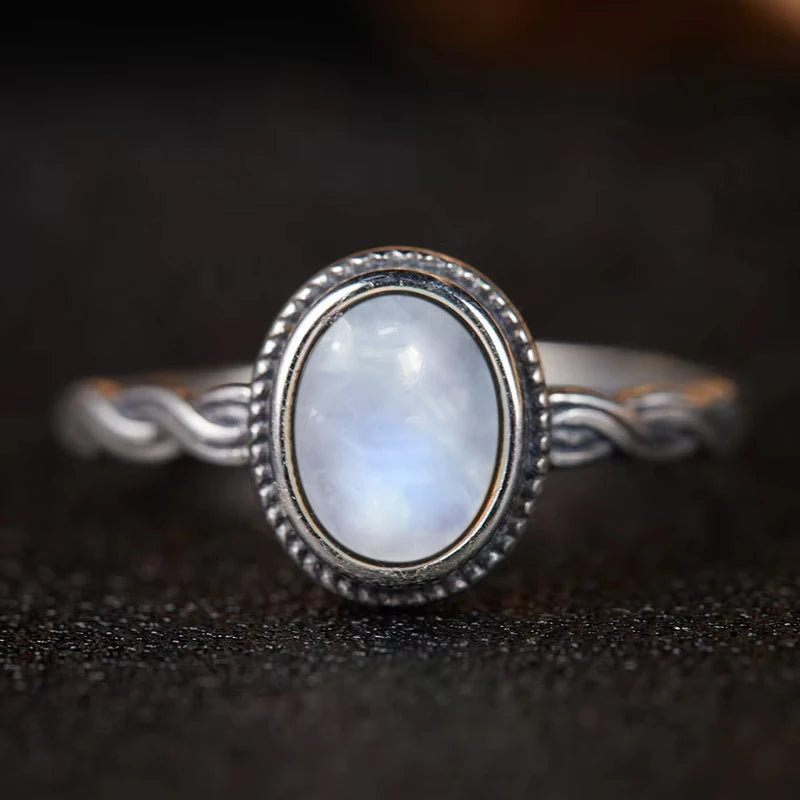 Natural Moonstone Vintage Ring