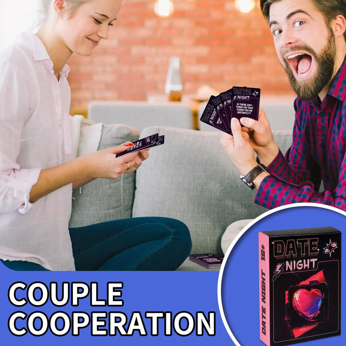 Couples Conversation Cards – 50-Card Romantic Relationship Question Game