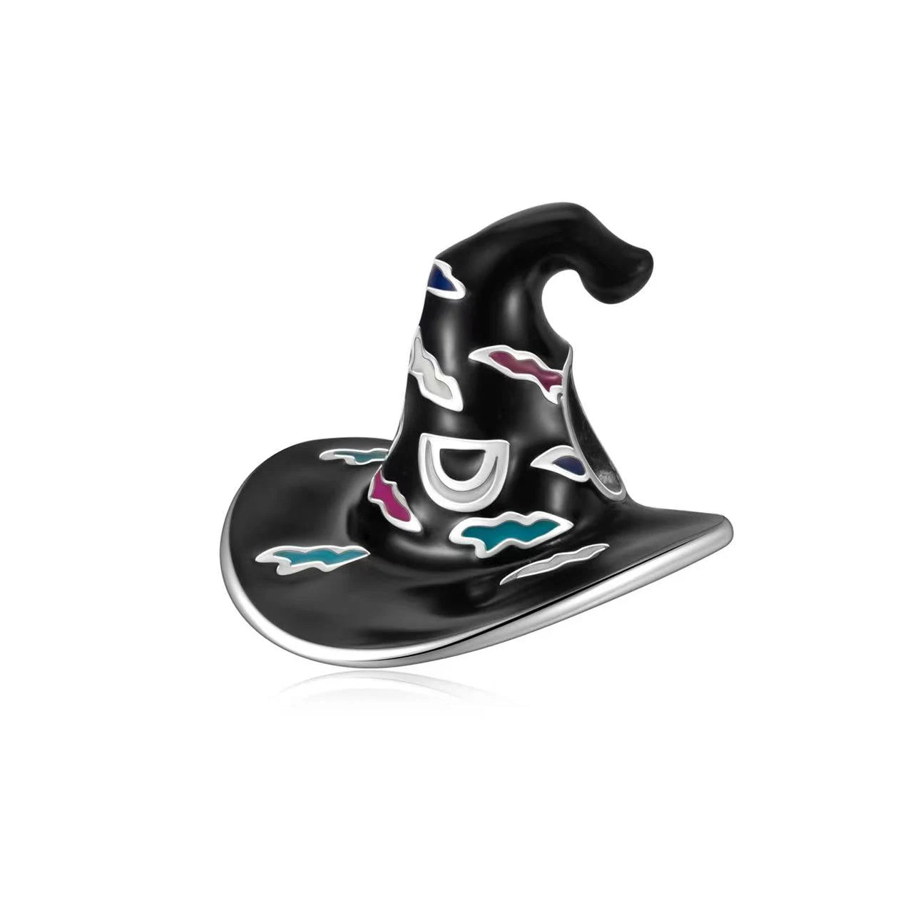 925 Sterling Silver Halloween Charm – Pumpkin Wagon & Magic Hat Bead for Bracelet or Pendant