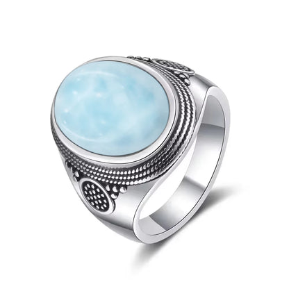 Natural Larimar Vintage Ring