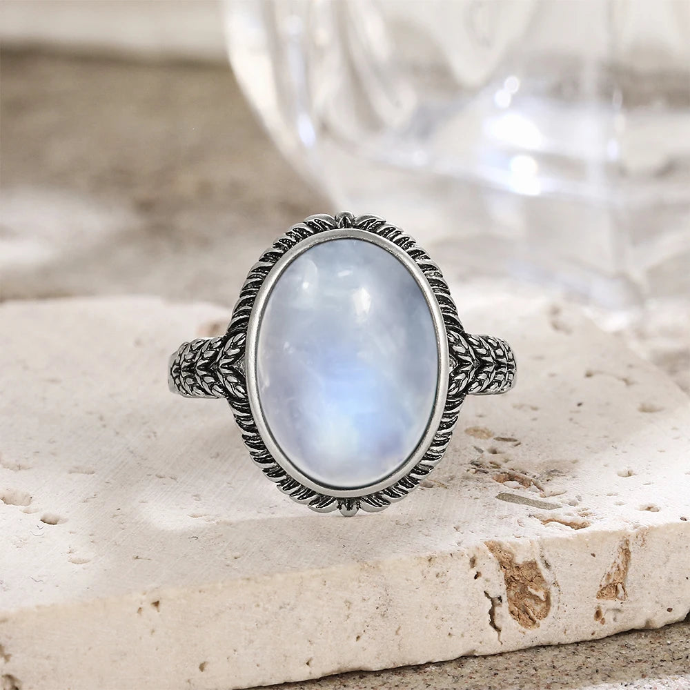 Natural Moonstone Vintage Ring
