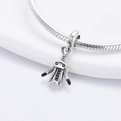 925 Sterling Silver Halloween Charm – Pumpkin Wagon & Magic Hat Bead for Bracelet or Pendant