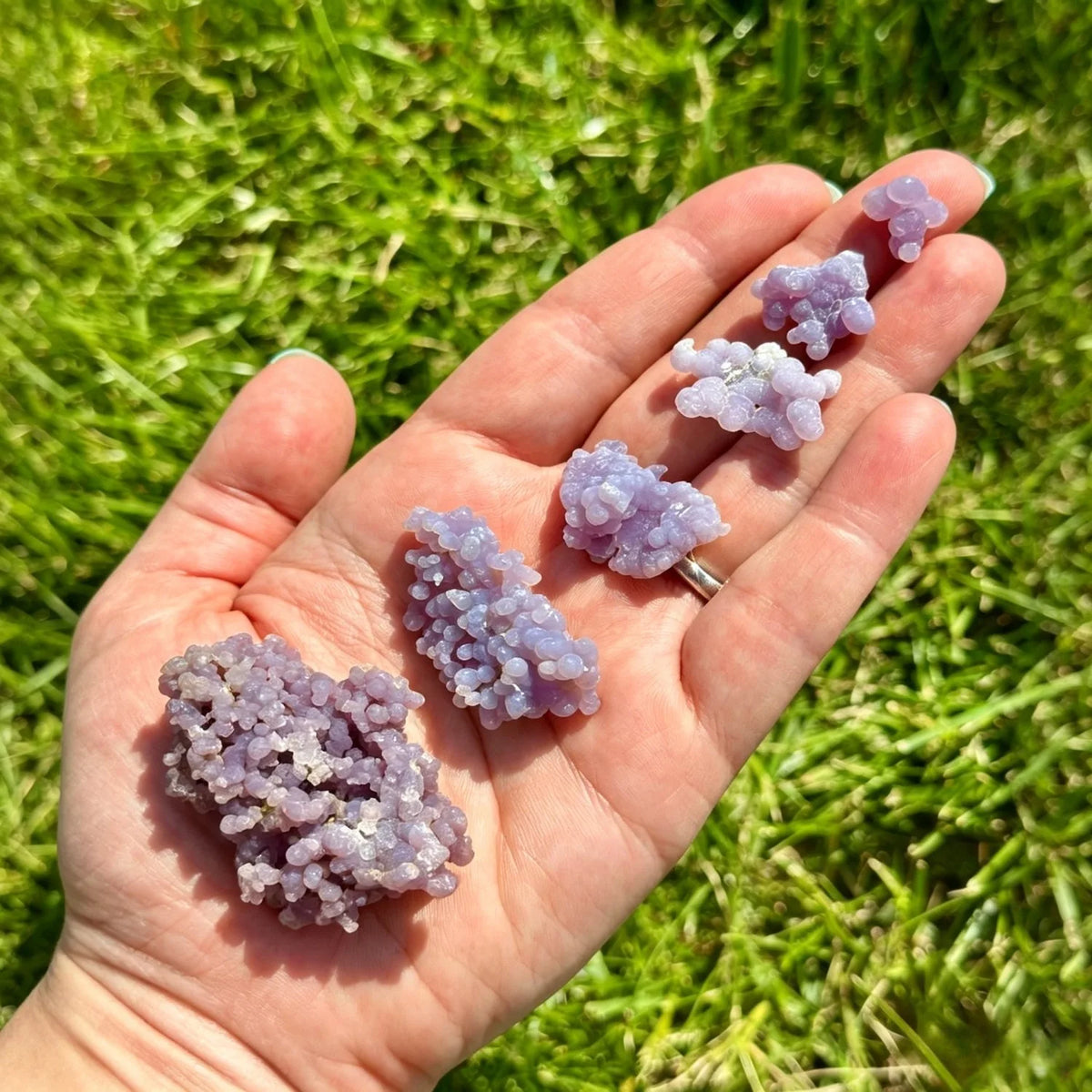 Natural Purple Grape Agate Raw Stone Crystal Decor Meditation Home Office