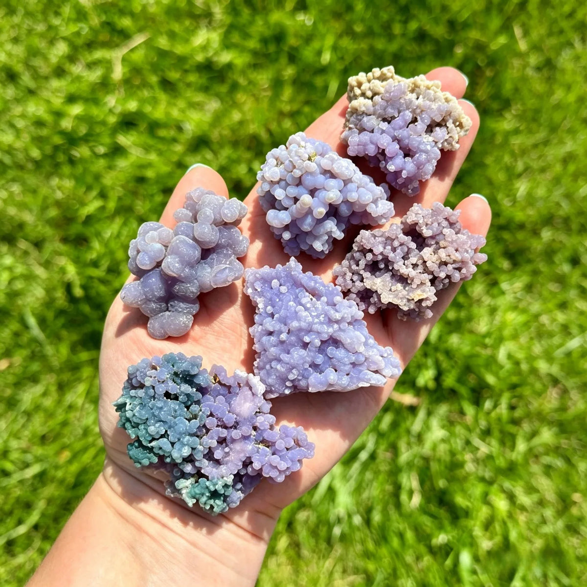Natural Purple Grape Agate Raw Stone Crystal Decor Meditation Home Office