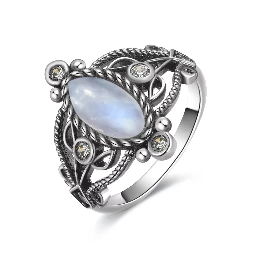 Natural Moonstone Vintage Ring