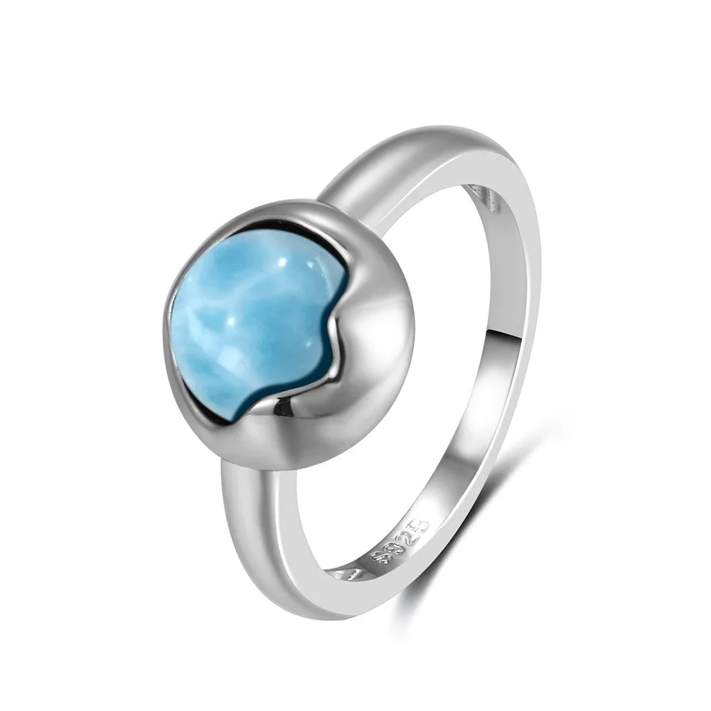 Natural Larimar Vintage Ring