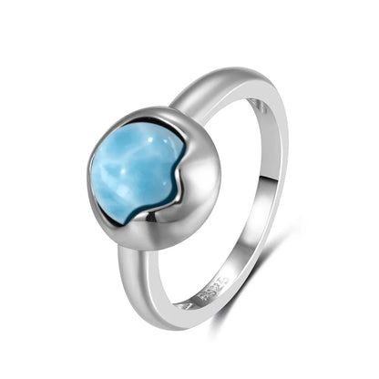 Natural Larimar Vintage Ring