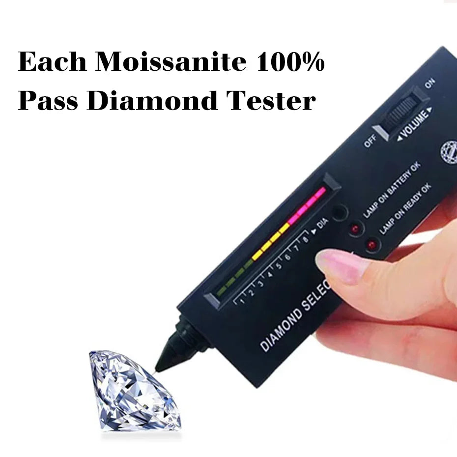 2-Piece 925 Sterling Silver Moissanite Ring Set – Bridal Engagement & Anniversary Rings