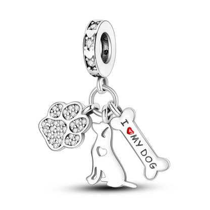 925 Sterling Silver Charms Beads Pendant Tree of Life Dog Elephant Love Heart Charm Fit Original Bracelet DIY Women Jewelry Gift