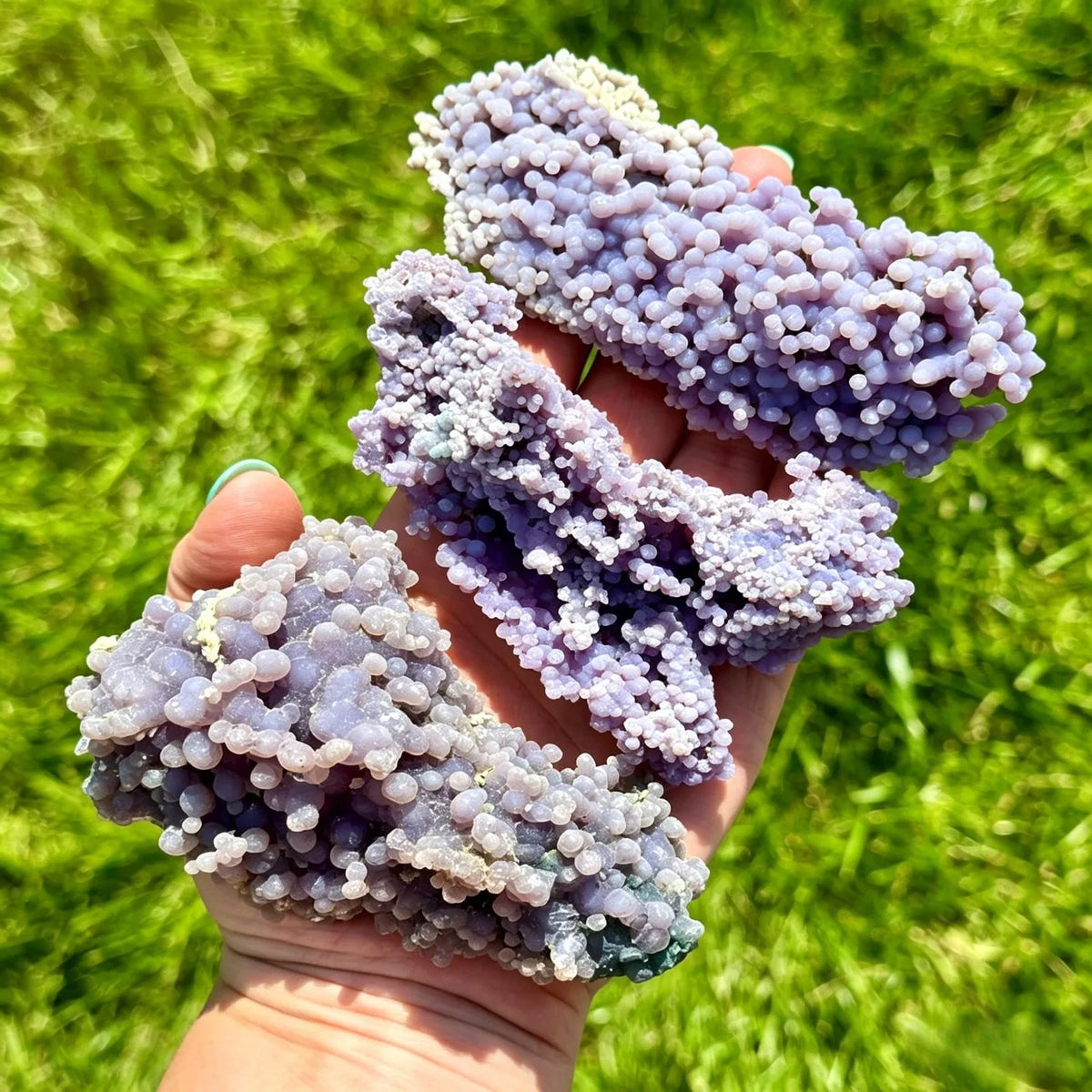 Natural Purple Grape Agate Raw Stone Crystal Decor Meditation Home Office