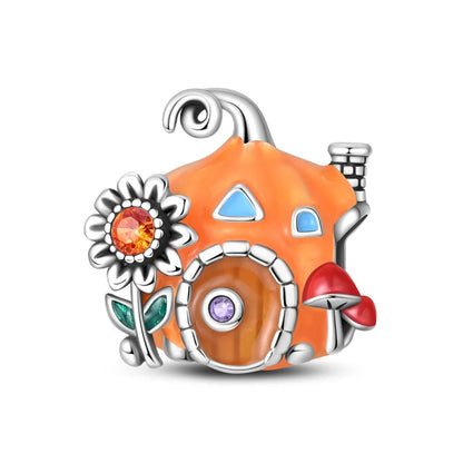 Luminous Pumpkin Charm Collection in 925 Sterling Silver – Glow-in-the-Dark Bracelet Charms