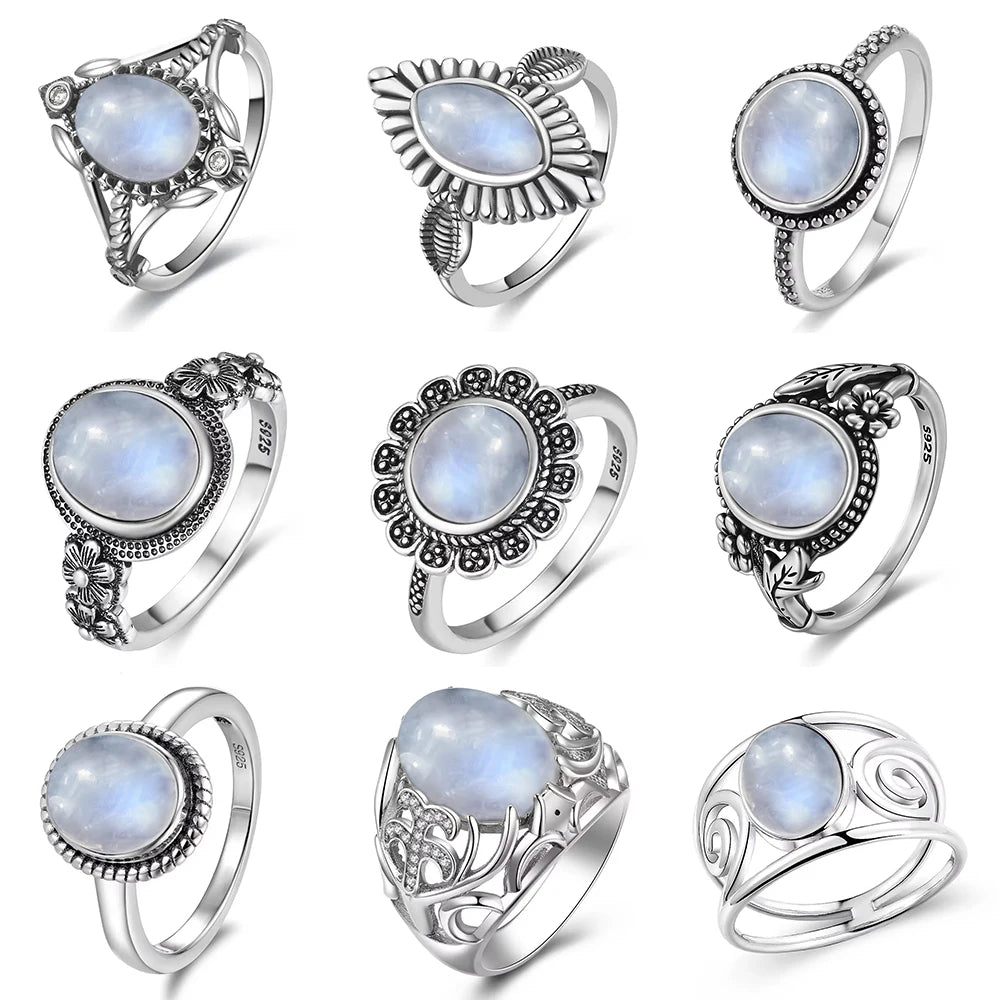Natural Moonstone Vintage Ring