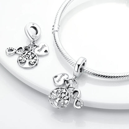 925 Sterling Silver Charms Beads Pendant Tree of Life Dog Elephant Love Heart Charm Fit Original Bracelet DIY Women Jewelry Gift