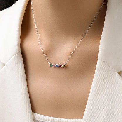 Multi-Gemstone Necklace & Earrings Set with Tourmaline, Sapphire & Citrine