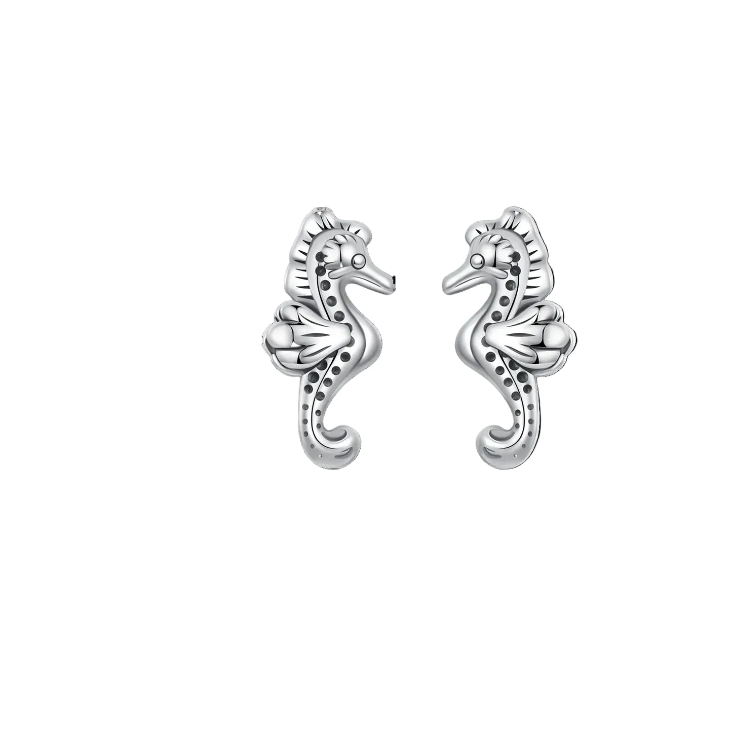 925 Sterling Silver Sea Turtle, Starfish, Seahorse Stud Earrings | Cute Beach Jewelry for Girls