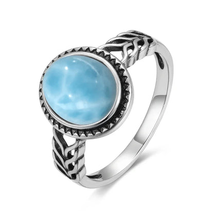 Natural Larimar Vintage Ring