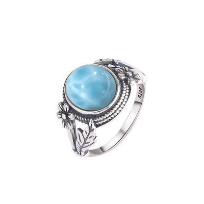 Natural Larimar Vintage Ring