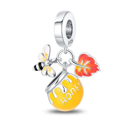 Luminous Pumpkin Charm Collection in 925 Sterling Silver – Glow-in-the-Dark Bracelet Charms