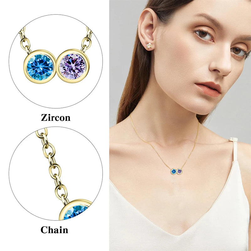 Personalized Gemstone Birthstone Necklace