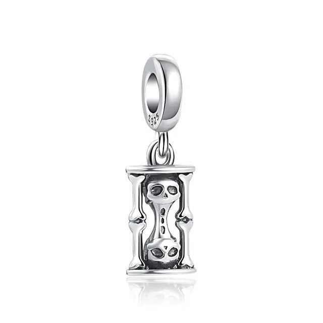 925 Sterling Silver Halloween Charm – Pumpkin Wagon & Magic Hat Bead for Bracelet or Pendant