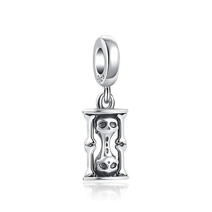 925 Sterling Silver Halloween Charm – Pumpkin Wagon & Magic Hat Bead for Bracelet or Pendant