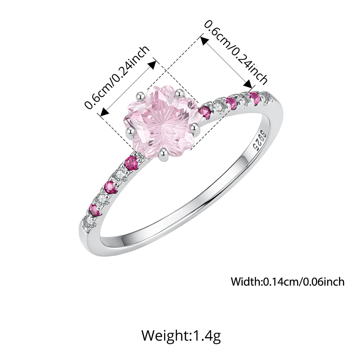 Pink Sapphire Stackable Ring