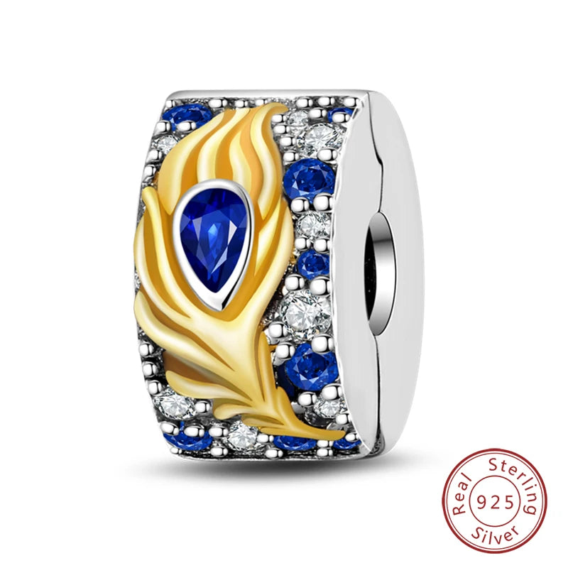 925 Sterling Silver Evil Eye & Hamsa Charms – Blue CZ Protection Beads for Bracelet or Necklace