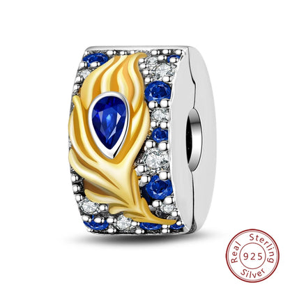 925 Sterling Silver Evil Eye & Hamsa Charms – Blue CZ Protection Beads for Bracelet or Necklace