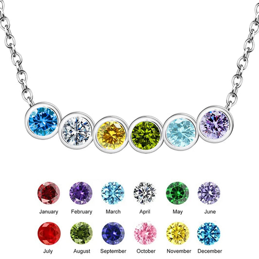 Personalized Gemstone Birthstone Necklace