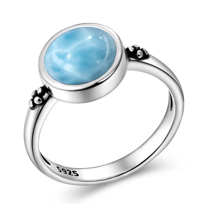 Natural Larimar Vintage Ring