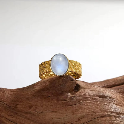 Natural Moonstone Vintage Ring
