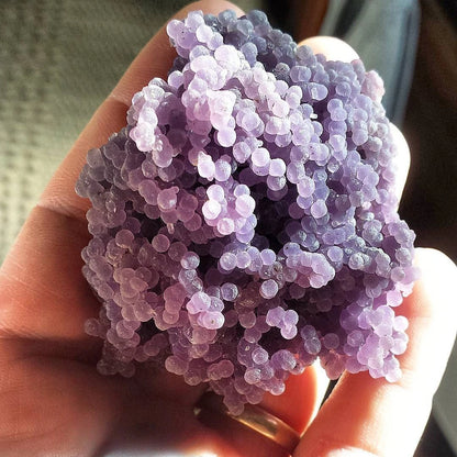 Natural Purple Grape Agate Raw Stone Crystal Decor Meditation Home Office