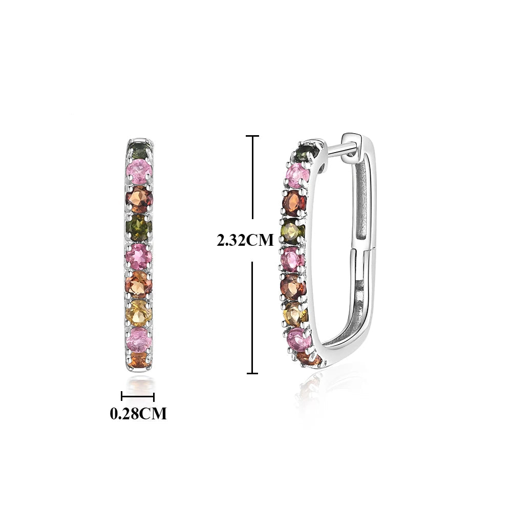 Natural Tourmaline Gemstone Earrings