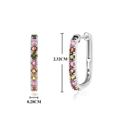 Natural Tourmaline Gemstone Earrings