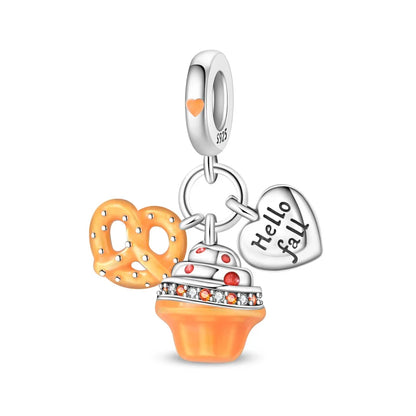 Luminous Pumpkin Charm Collection in 925 Sterling Silver – Glow-in-the-Dark Bracelet Charms