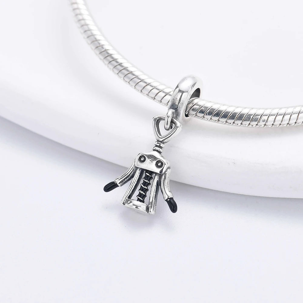 925 Sterling Silver Halloween Charm – Pumpkin Wagon & Magic Hat Bead for Bracelet or Pendant