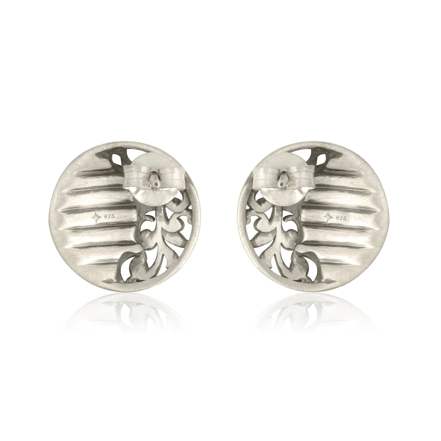 Cave Chronicles 925 Sterling Silver Chisel Grace Stud Earrings