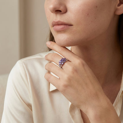 September Birthstone Iolite Ring